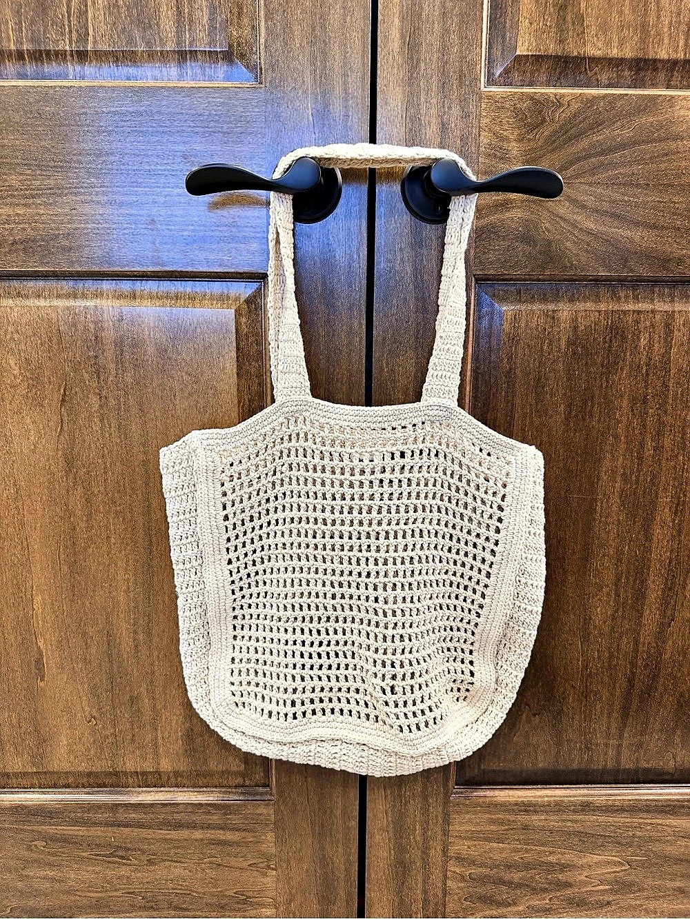 Abercrombie & Fitch Crochet-Style Tote Bag Cream